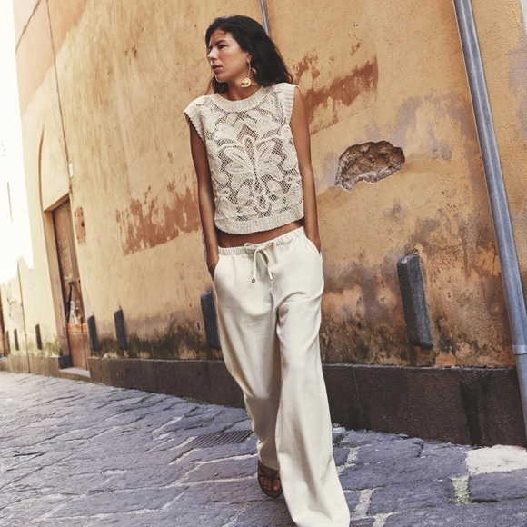 Zara CROCHET VEST TOP - Picture 4 of 13